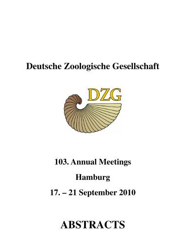 Tabel of Contents - Deutsche Zoologische Gesellschaft