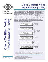 Cisco Certified V oice Professional (CCVP) - IIUSA