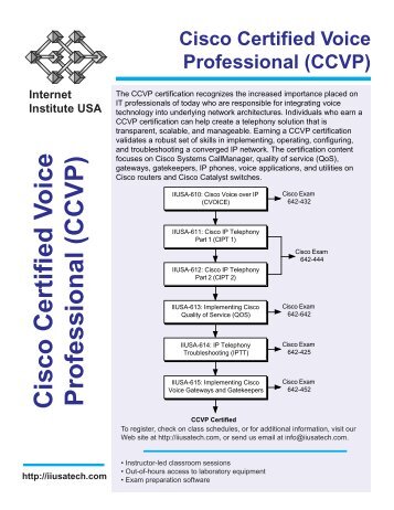 Cisco Certified V oice Professional (CCVP) - IIUSA