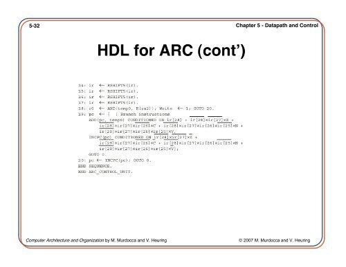 Computer Architecture and Organization Chapter 5 ... - IIUSA