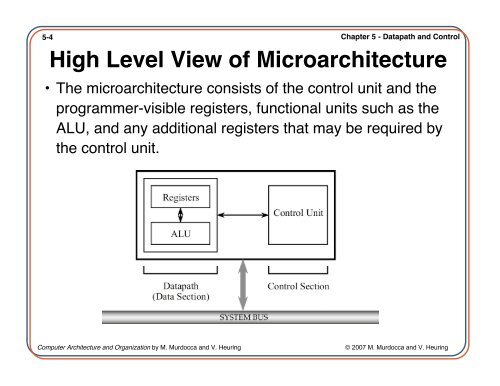 Computer Architecture and Organization Chapter 5 ... - IIUSA