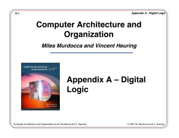 Computer Architecture and Organization Appendix A ... - IIUSA