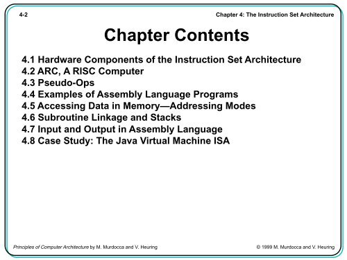 Chapter 4: The Instruction Set Architecture - 10/31/2013 02:13:31 ...