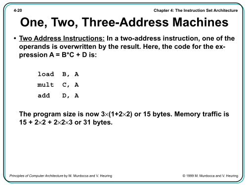 Chapter 4: The Instruction Set Architecture - 10/31/2013 02:13:31 ...