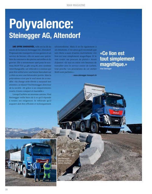 MANmagazine Truck Suisse 1/2015