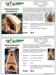 Vogelhaus-Katalog Kombinierte HÃ¤user - busch-bears.de