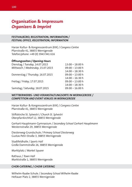 Wernigerode 2015 - Program Book