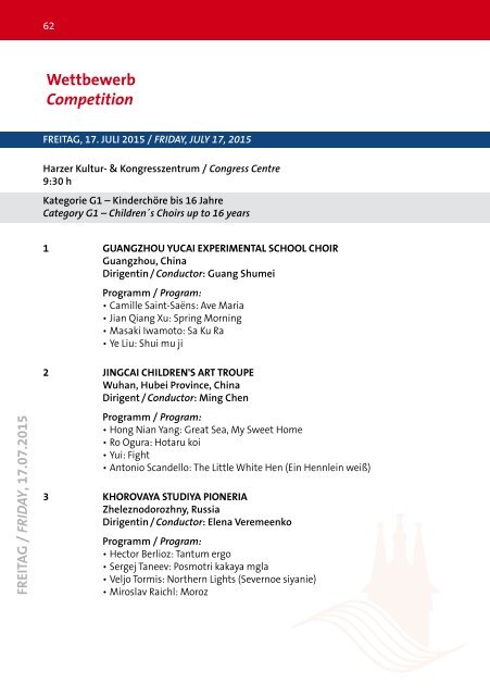 Wernigerode 2015 - Program Book