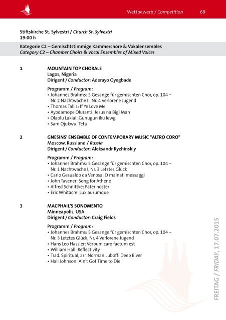 Wernigerode 2015 - Program Book