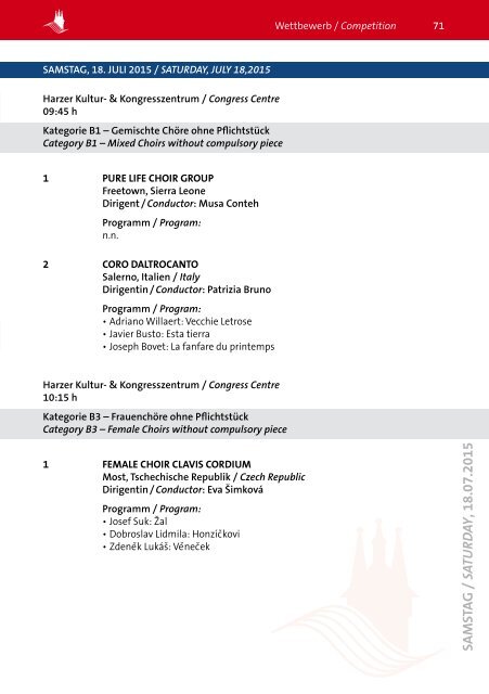 Wernigerode 2015 - Program Book