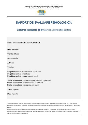 Raport evaluare SMALSI - ceica