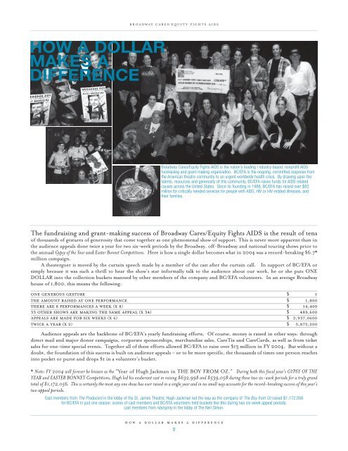 BC/EFA Annual Report 2004 - Broadway Cares/Equity Fights AIDS