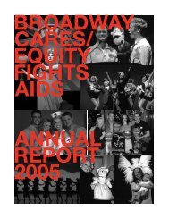 BC/EFA Annual Report 2005 - Broadway Cares/Equity Fights AIDS