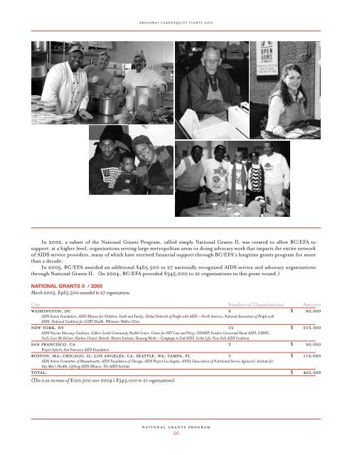 BC/EFA Annual Report 2005 - Broadway Cares/Equity Fights AIDS