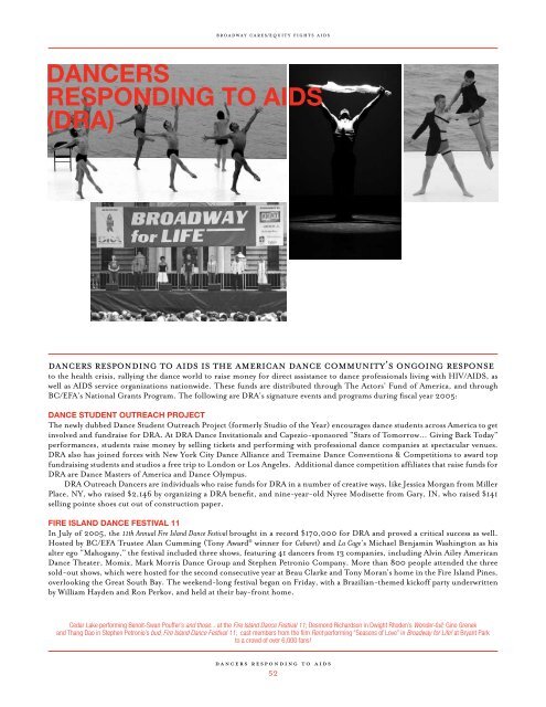 BC/EFA Annual Report 2005 - Broadway Cares/Equity Fights AIDS