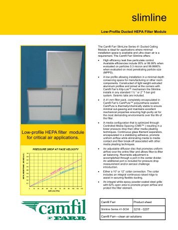 Slimline DCM Product Sheet - TFC Filtrex