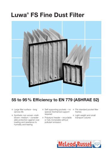 LuwaÂ® FS Fine Dust Filter