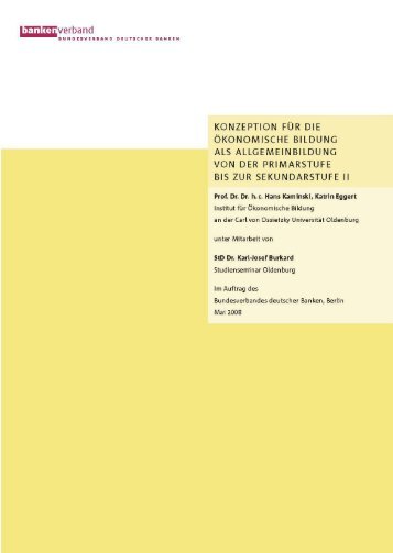 Konzeption für die ökonomische Bildung