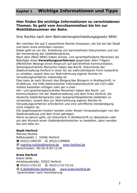 Kindergärten und Schulen - Kreis Herford