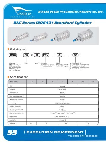 DNC Series ISO6431 Standard Cylinder