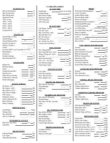 C-130H OPS LIMITS - Baseops.net