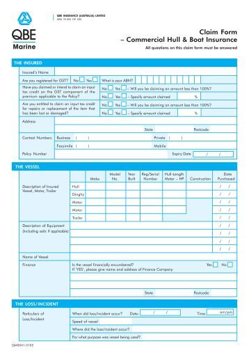 boat hull insurance marine hull claim form lumley insurance boat hull insurance marine hull claim form lumley insurance