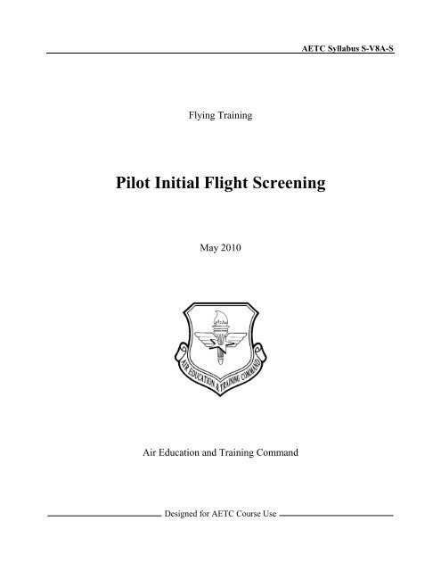 Pilot Initial Flight Screening - Baseops.net