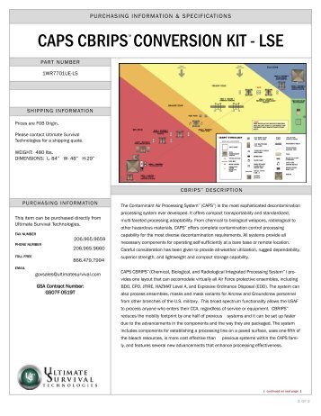 CBRIPS LSE Conversion Kit Spec Sheet.qxd - AdvanTac