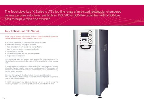 Laboratory Autoclave Literature (all ranges) - LTE Scientific Ltd