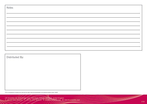 Laboratory Autoclave Literature (all ranges) - LTE Scientific Ltd