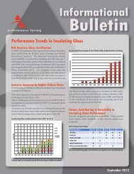 Performance Trends in Insulating Glass - Architectural Testing