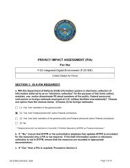 F-22 IDE - Air Force Privacy Act