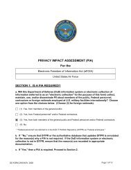 PRIVACY IMPACT ASSESSMENT (PIA) For the - Air Force Privacy Act
