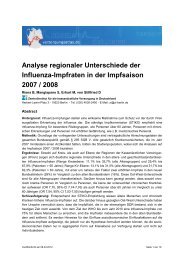 Analyse regionaler Unterschiede der Influenza-Impfraten in der ...