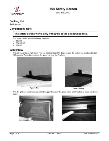 564 Safety Screen - Avalon Fire Styles