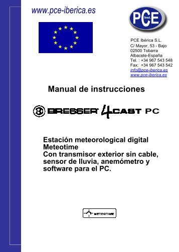 Instruction Manual - PCE Ibérica