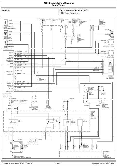 Fig. 1: A/C Circuit, Auto A/C - Taurus-club.ru