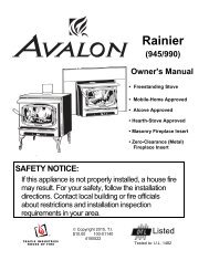 Pendleton 745 790 Owner S Manual Avalon