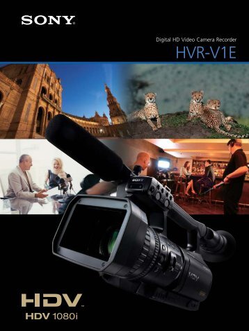 Sony HVRV1P HDV Spec Sheet (1073KB) - Rocket Rentals