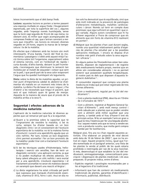 Medicina naturista en pediatria - Societat Catalana de Pediatria