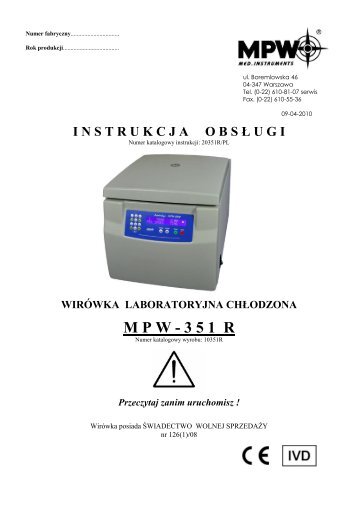 pobierz - MPW MED. INSTRUMENTS SpÃ³Ådzielnia Pracy