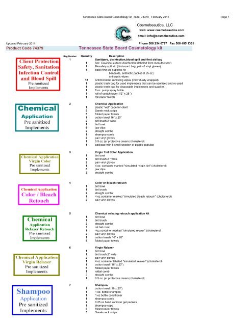 Cosmetology kit list deals