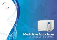 Mediclave Autoclaves - LTE Scientific Ltd