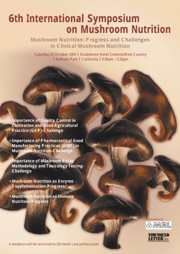 Mushroom Nutrition - Mycology Research Laboratories