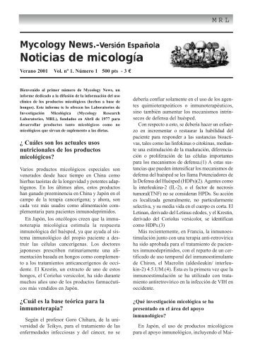 NOTICAS MICOLOGICAS 1-02 - Fitoterapia.net