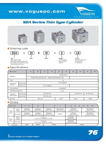 SDA Series Thin Type Cylinder