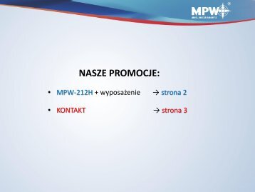 nasze promocje - MPW MED. INSTRUMENTS SpÃ³Ådzielnia Pracy