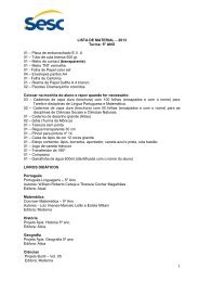 Lista de Material - 5Âº Ano - SESC Mato Grosso