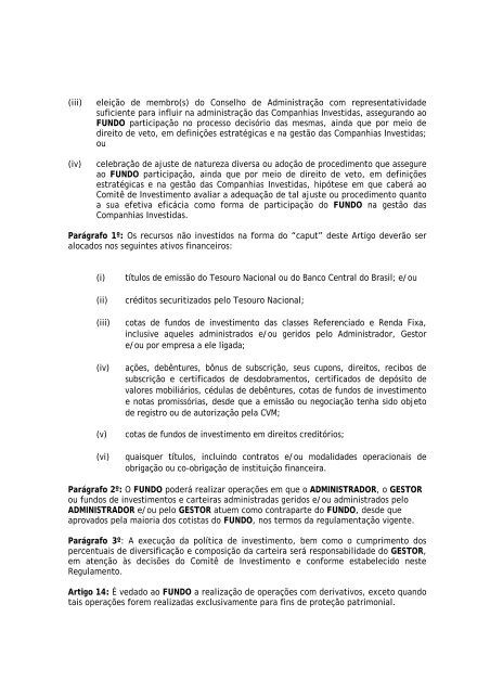 AGFA FUNDO DE INVESTIMENTO EM PARTICIPAÃÃES - Citibank