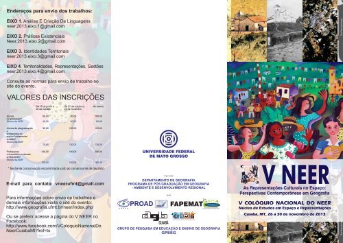 Folder do Evento - Departamento de Geografia - UFMT